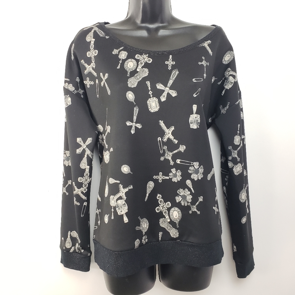 ROCK & REPUBLIC Womens Glam Rocker Sweatshirt